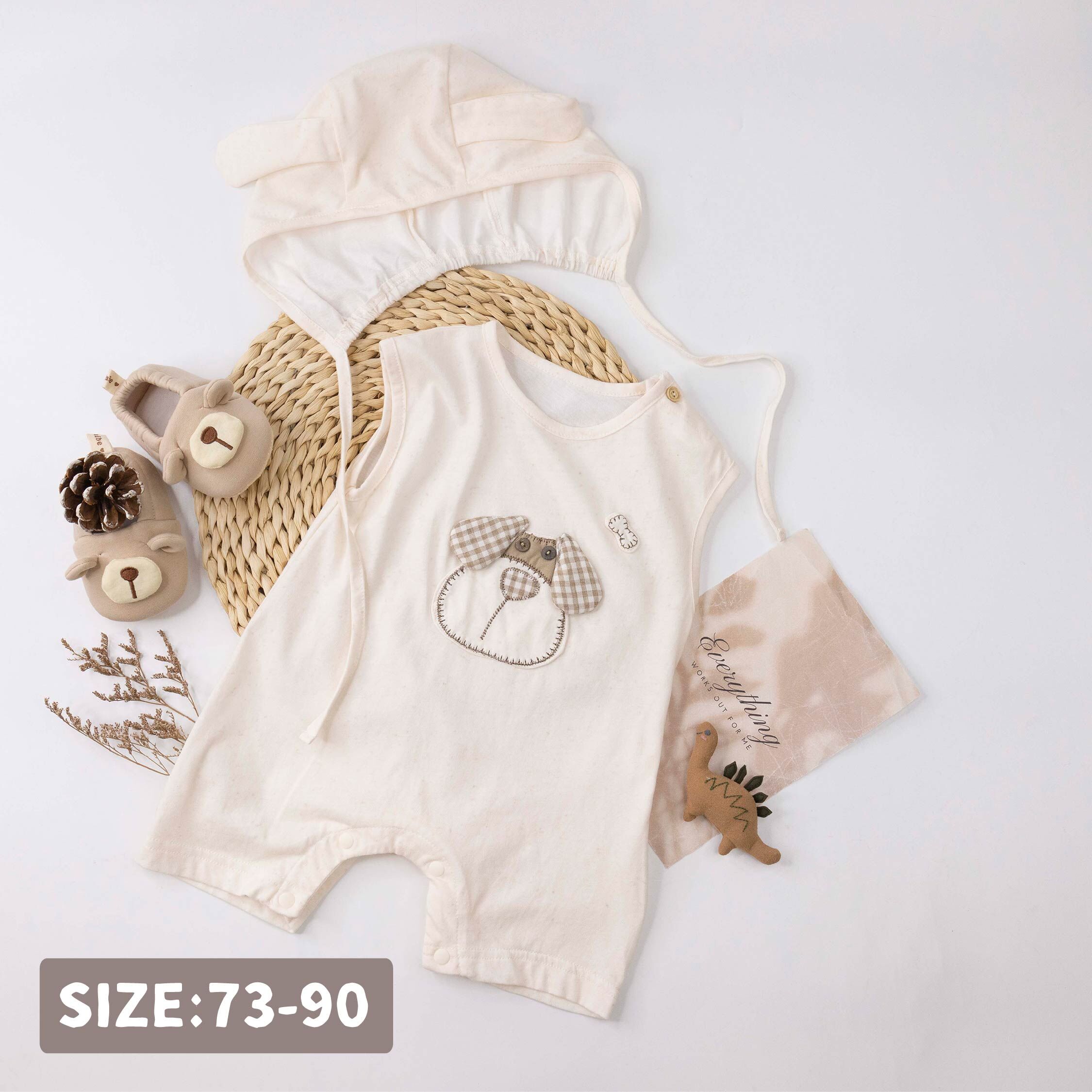 立體狗狗玩偶拼接連身衣(附帽子) (JG6016)