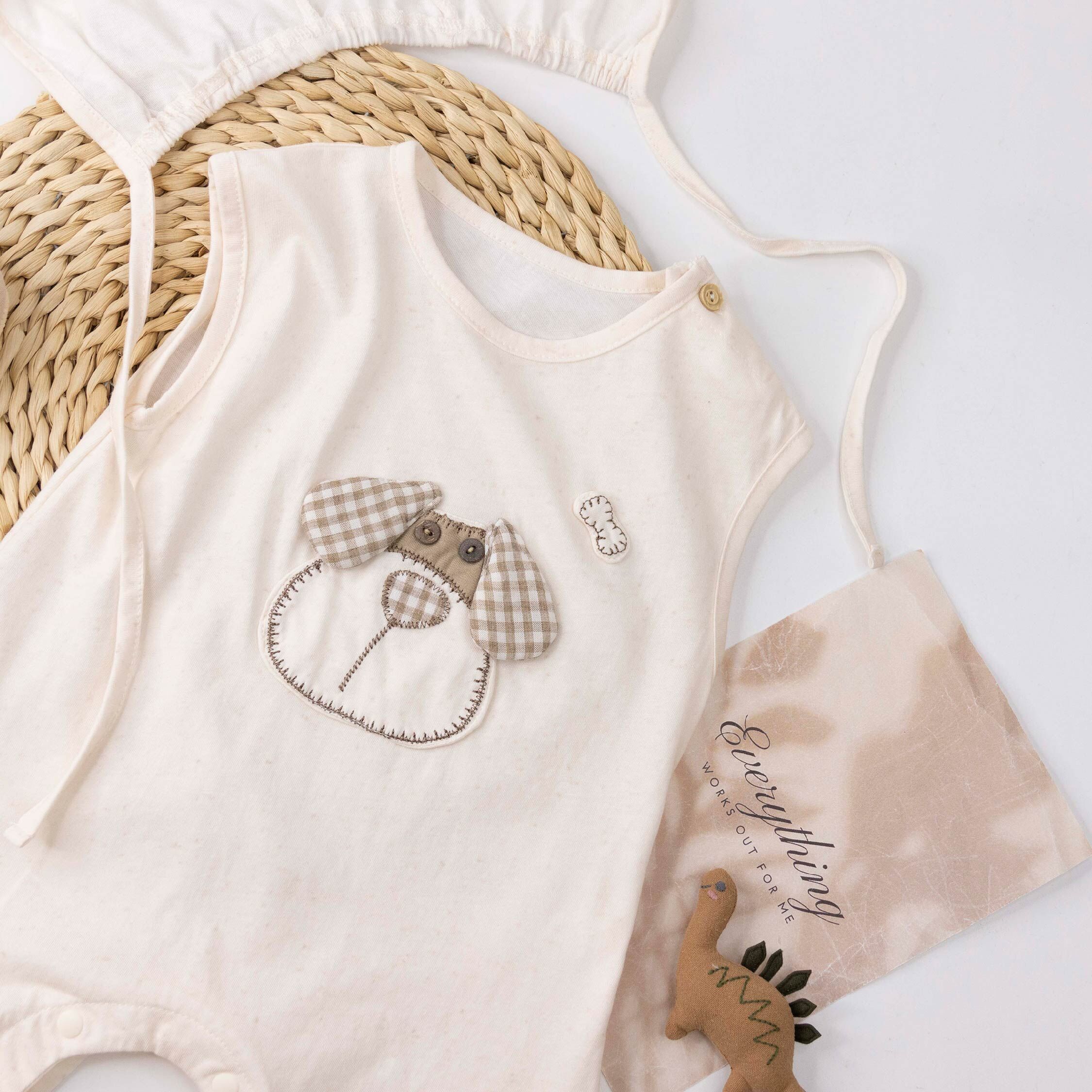 立體狗狗玩偶拼接連身衣(附帽子) (JG6016)