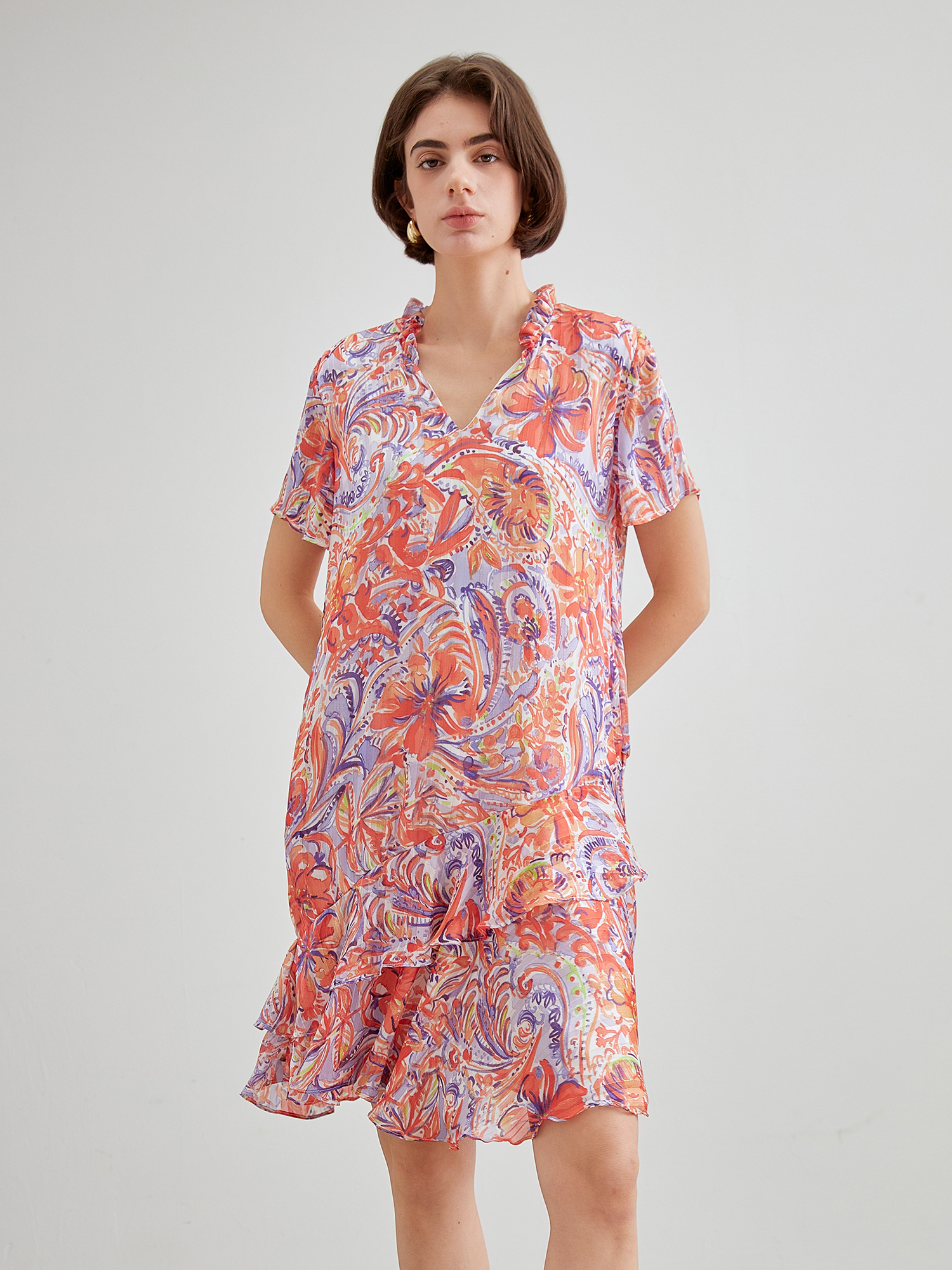 mi-tu printed dress