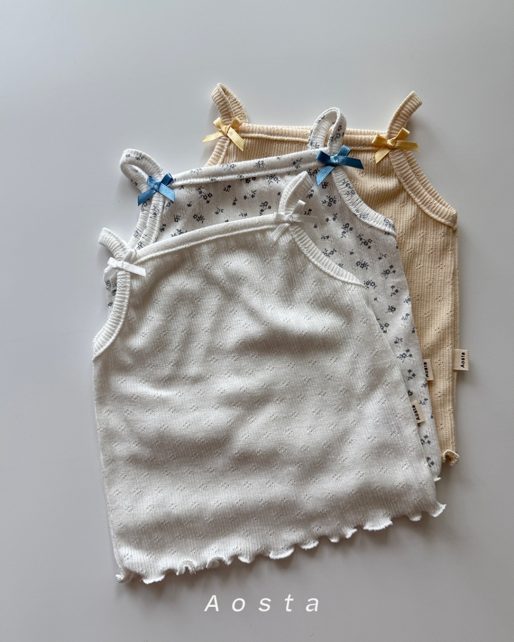 韓國🇰🇷Aosta 蝴蝶結細肩帶背心(S-XXL)