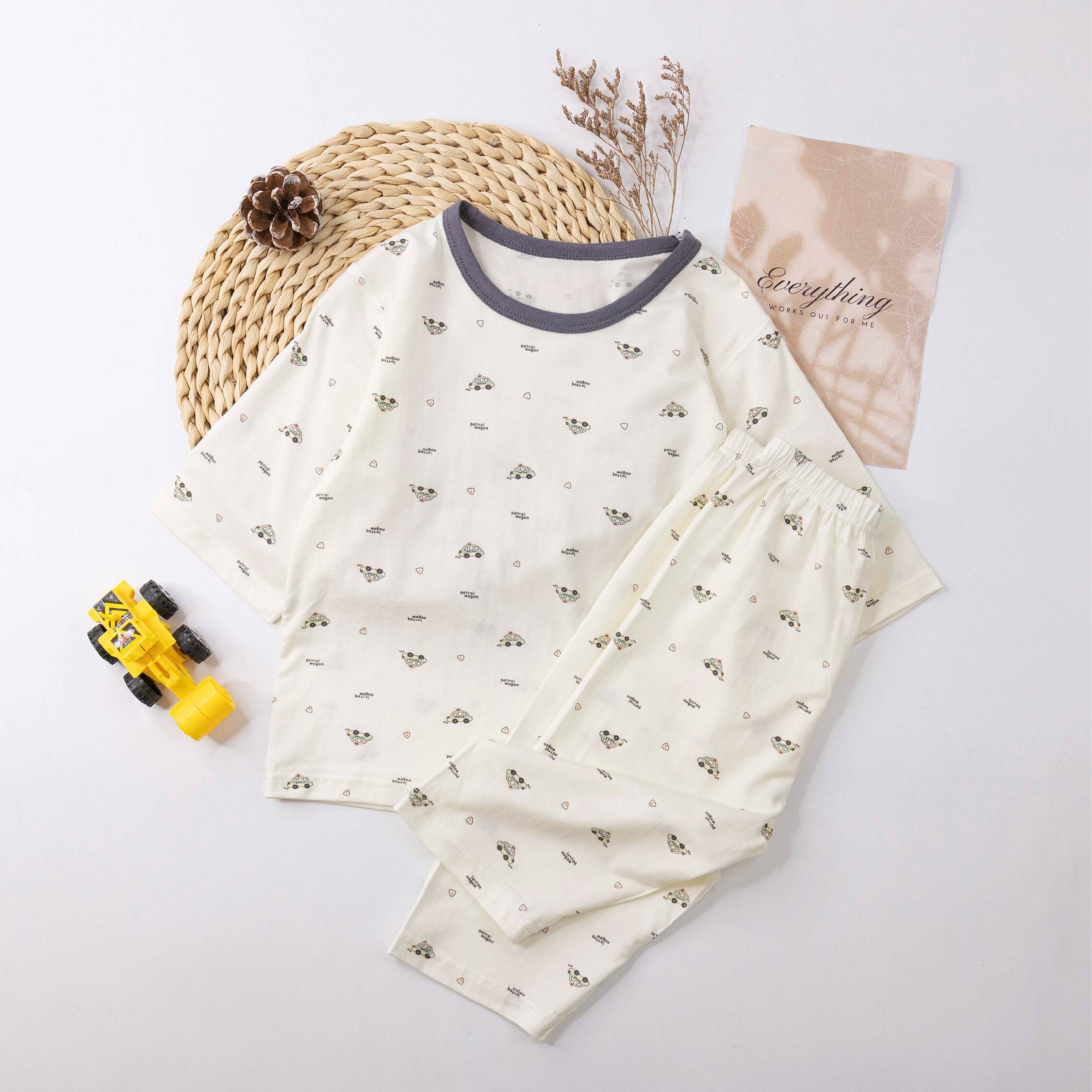 Q版滿版警察車車睡衣套裝 (JL6006)