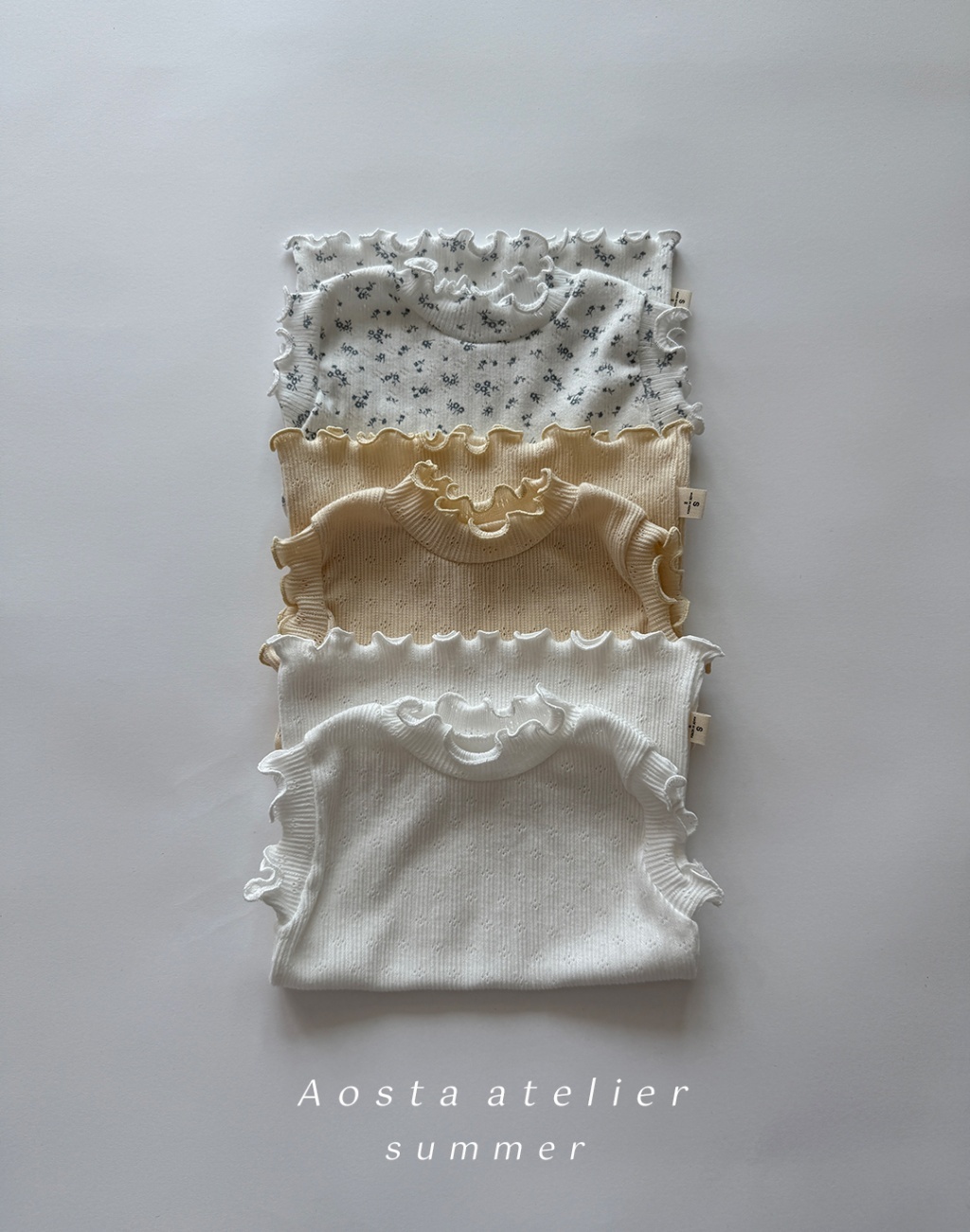 韓國🇰🇷Aosta 碎花波浪邊背心(S-XXL)