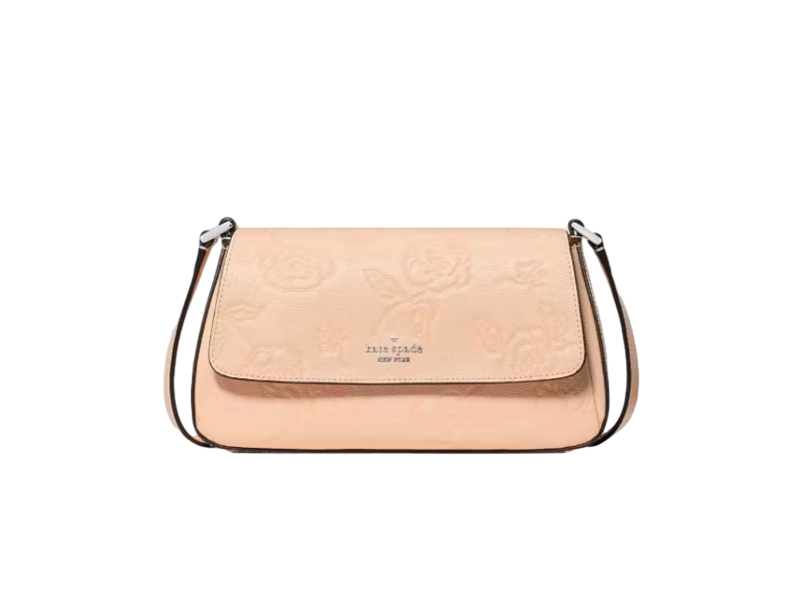 【Kate Spade Outlet】Mini Cbody Floral Embossed Sutton  橘