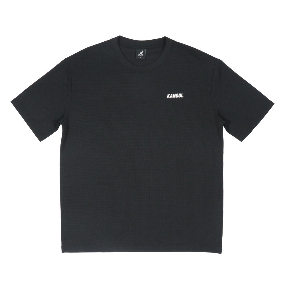 【Kangol】中性潮流圖標T｜圖標設計 輕量透氣-黑色
