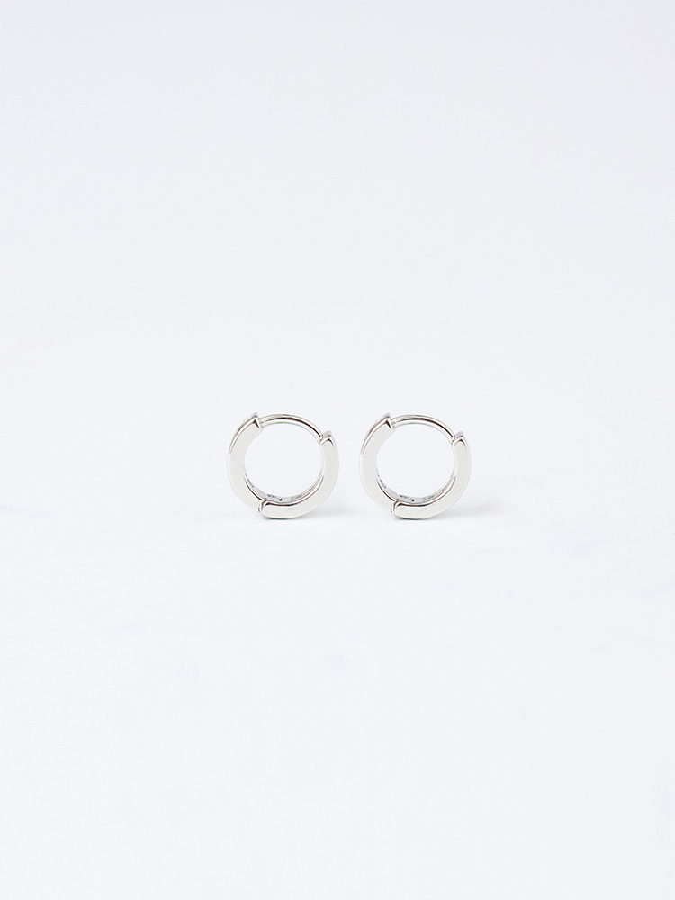 小素圈碎鑽耳環