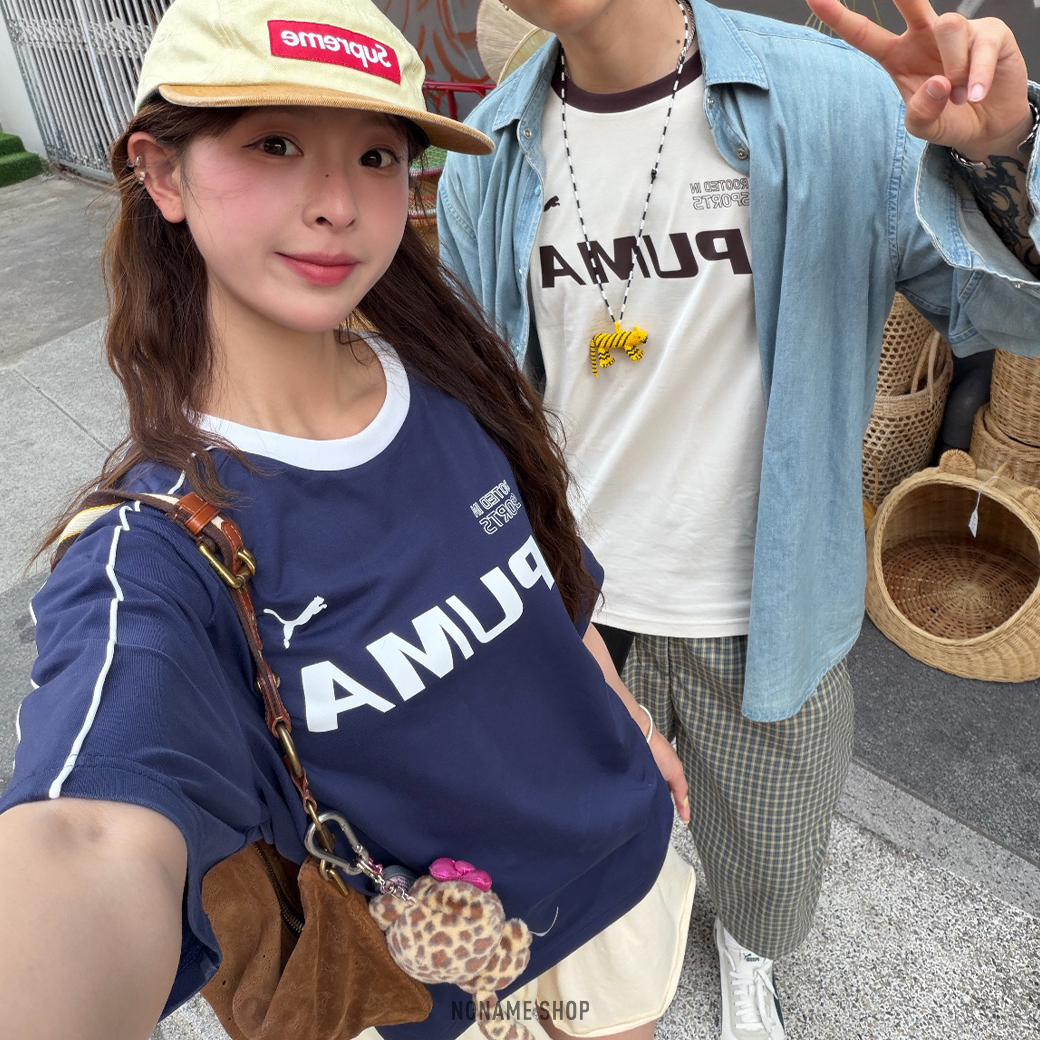 PUMA 涼感 復古 撞色 LOGO 寬鬆 短T 兩色 (男款)