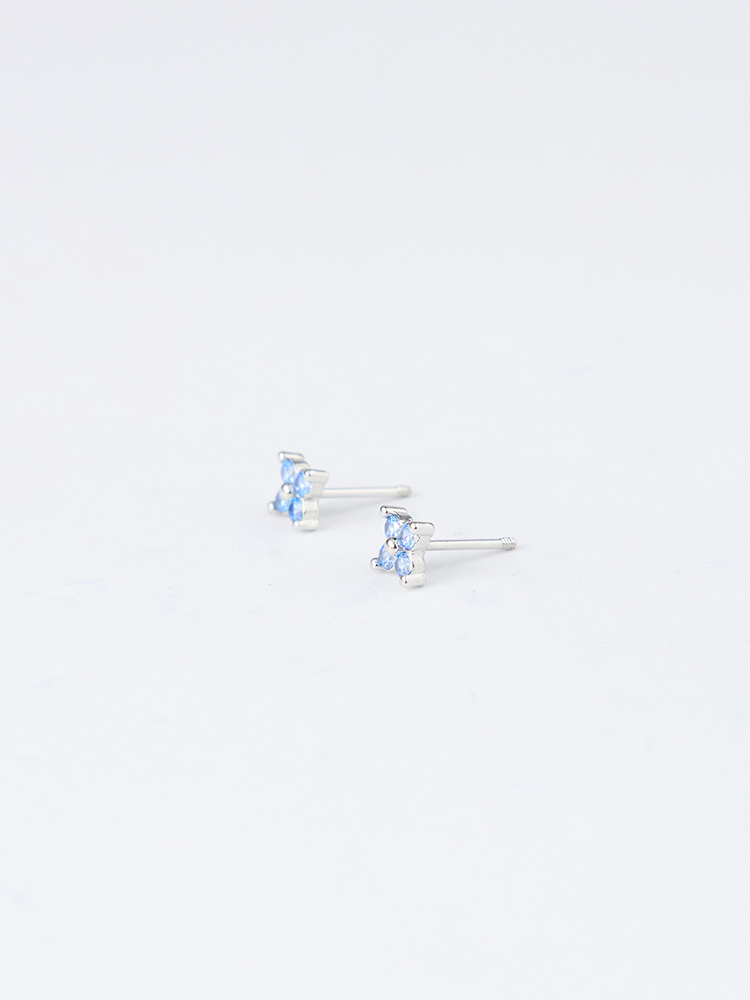 花彩鑽鎖珠式耳環