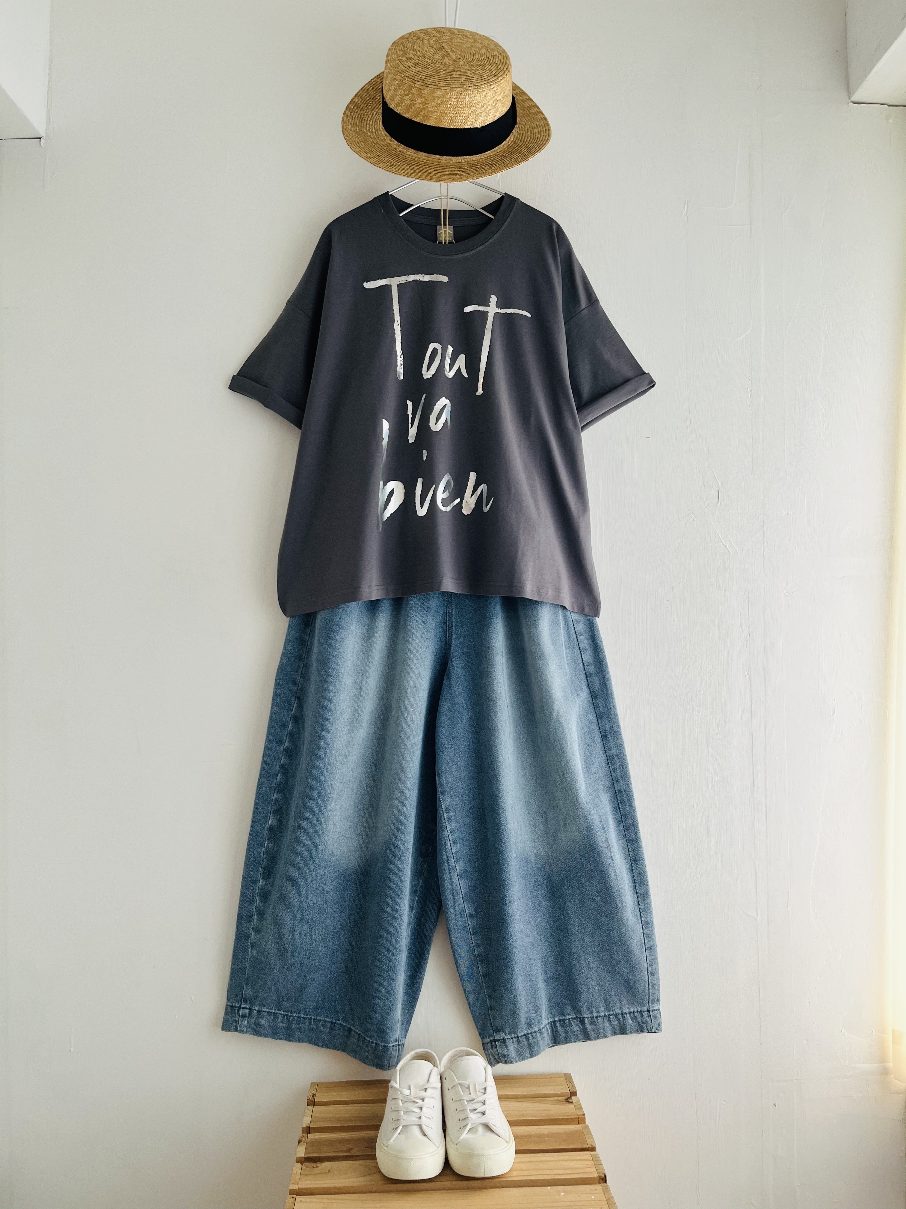 Little Market灰色圓領tee