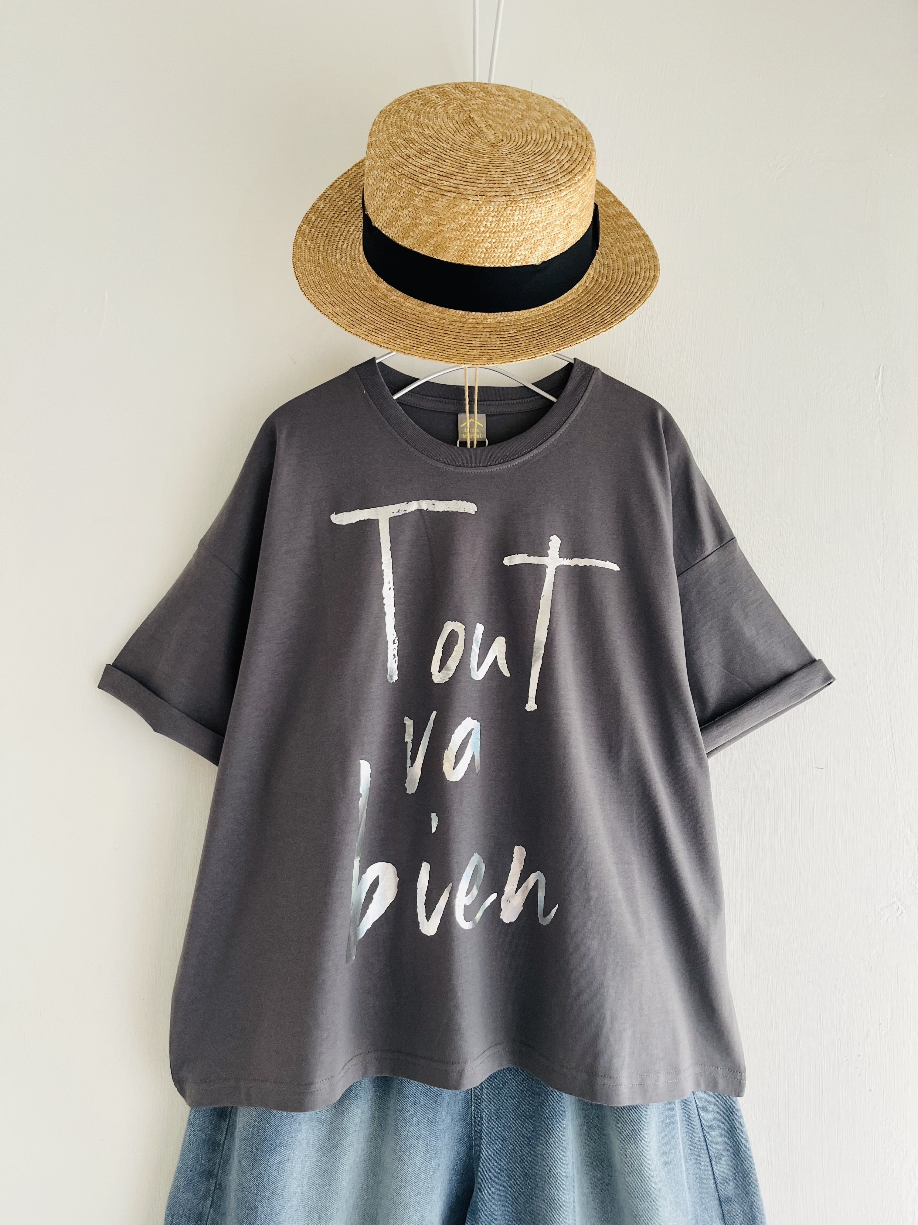 Little Market灰色圓領tee