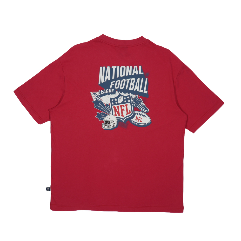 NFL 短T 紅色 美式足球聯盟 落肩 印花 短袖 T恤 中性 2525100442