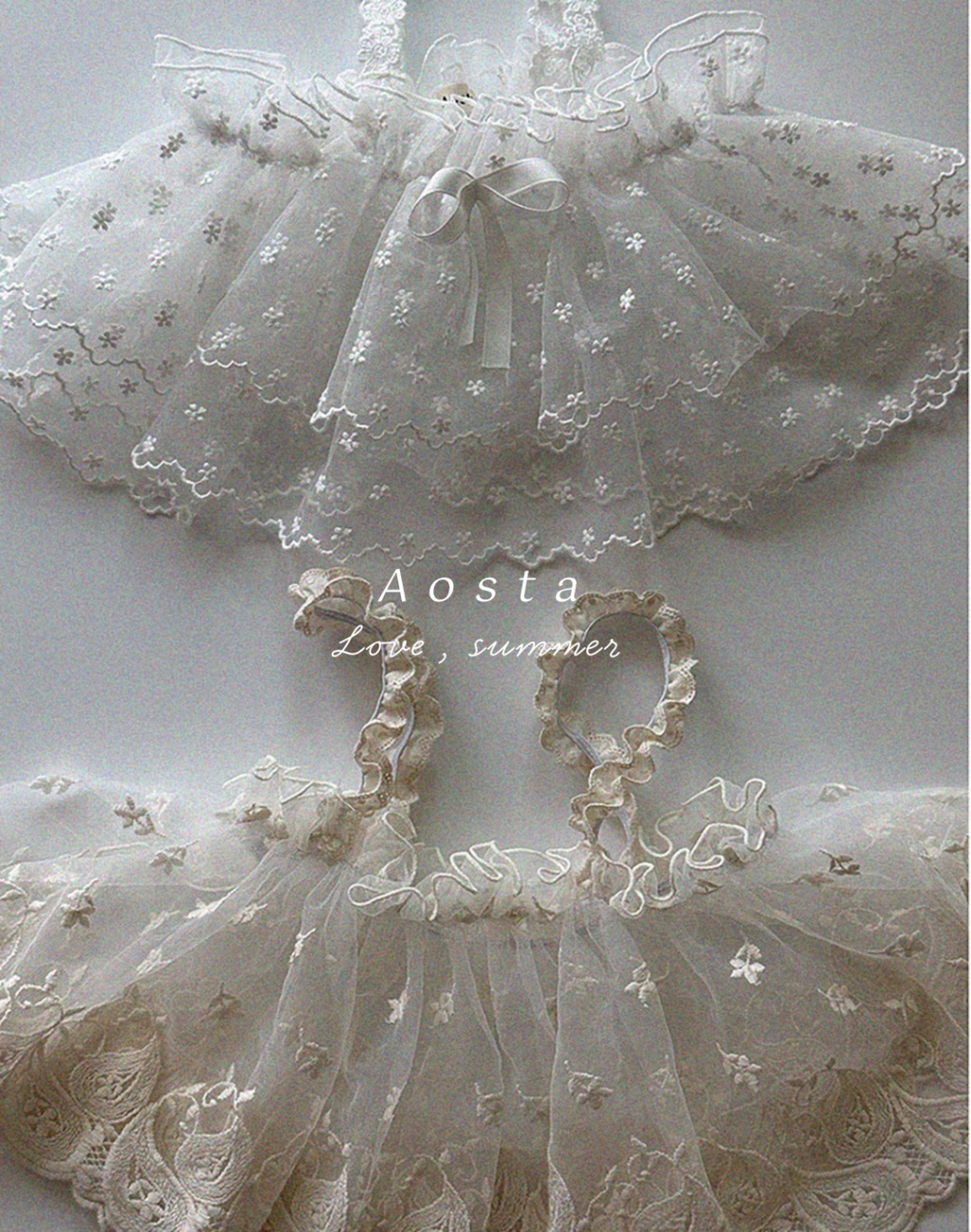 韓國🇰🇷Aosta 蕾絲細肩帶綁帶背心(Freesize)