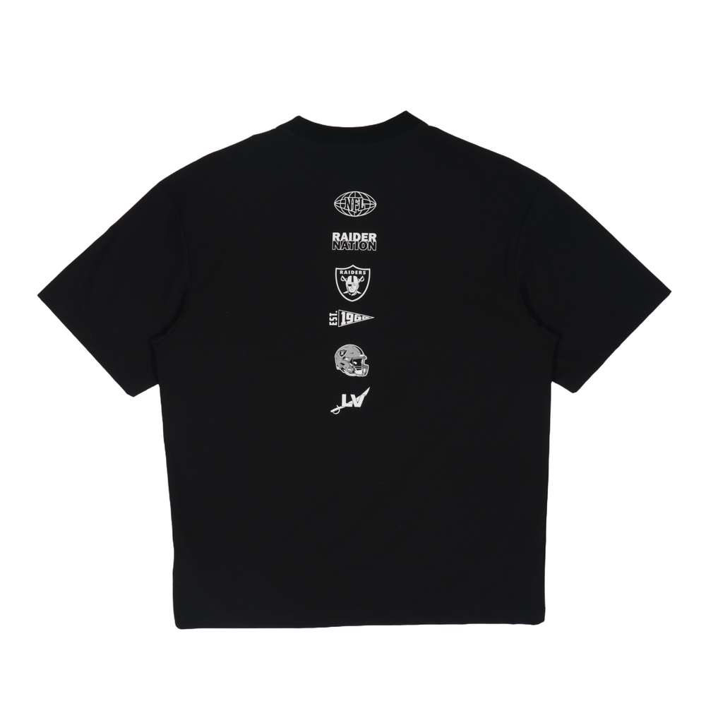 NFL 短T 黑色 突襲者隊 剪接 短袖 T恤 中性 2525100920