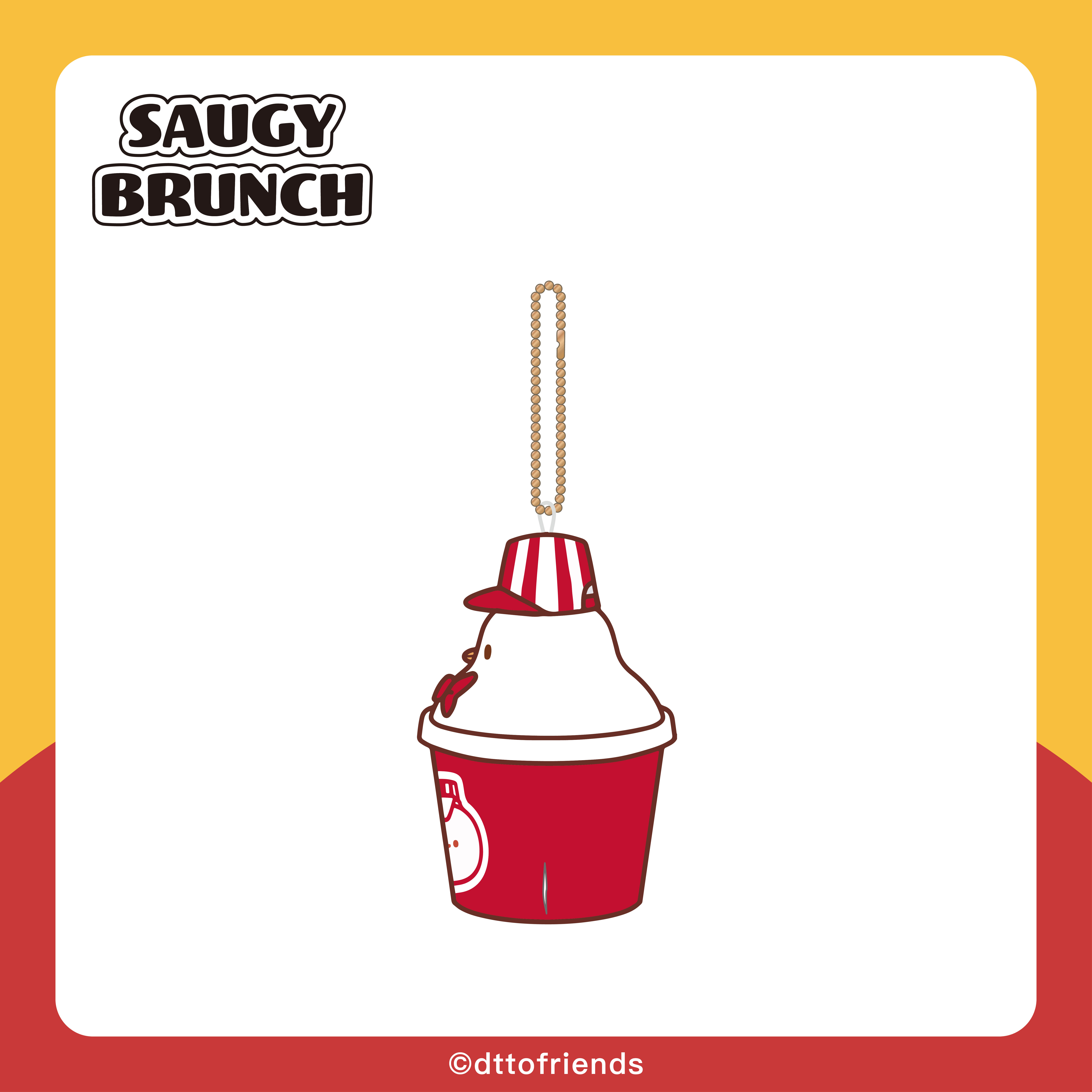 dtto friends-saugy brunch系列-2號餐吊飾-Hoya奶昔