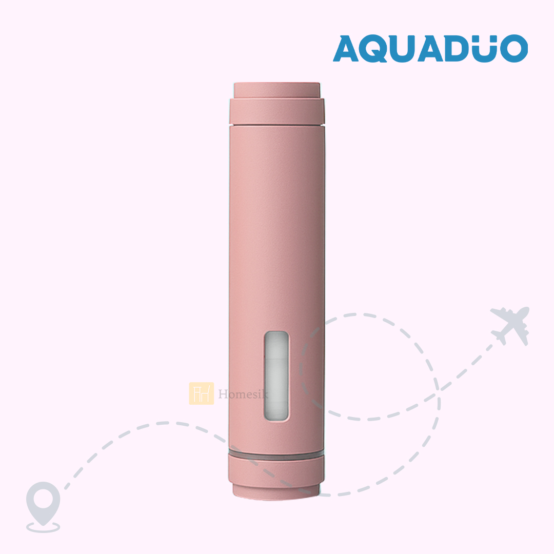 玫瑰粉 旅行用雙層過濾花灑棒 (連除雜質及維他命濾芯) TRA-ROSE