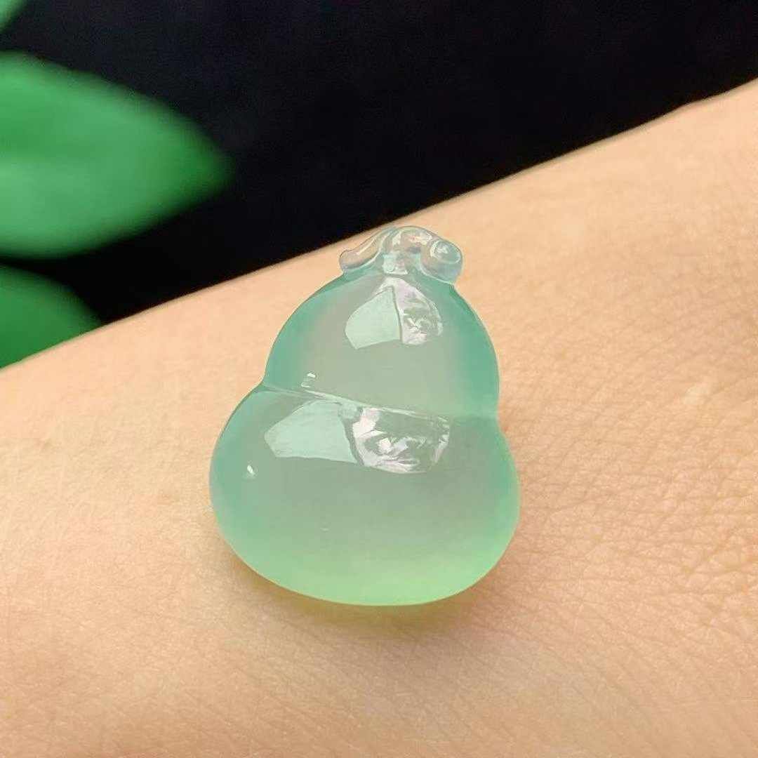 翡翠冰種晴底葫蘆,天然翡翠A玉, 緬甸玉, Jade, Jadeite