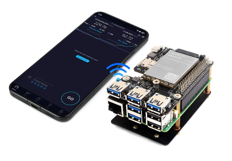 PCIe 轉 M.2 4G/5G 擴展板,OpenWRT