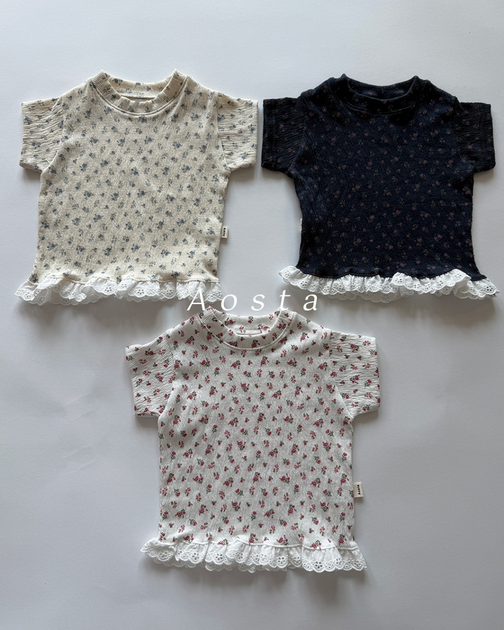 韓國🇰🇷Aosta 蕾絲下擺碎花衣(S-XXL)