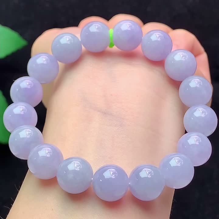 翡翠紫羅蘭手串 (11.7mm直徑),天然翡翠A玉, 緬甸玉, Jade, Jadeite