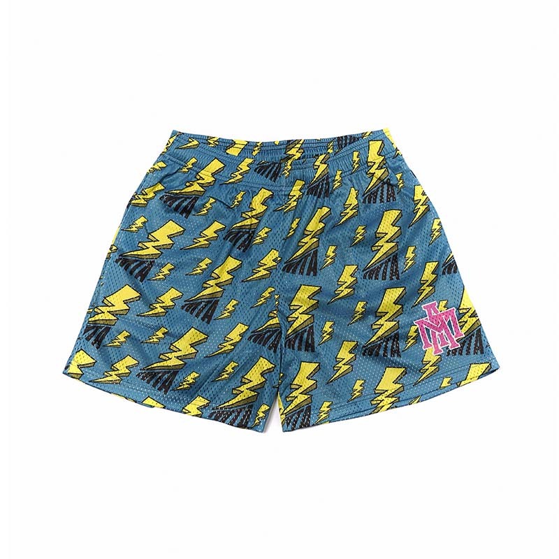 MTA Full Thunder Mesh Short 滿版閃電 網布 短褲 藍色 MTA-07 [台灣現貨]