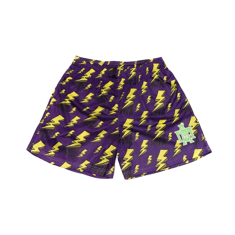 MTA Full Thunder Mesh Short 滿版閃電 網布 短褲 紫色 MTA-08 [台灣現貨]