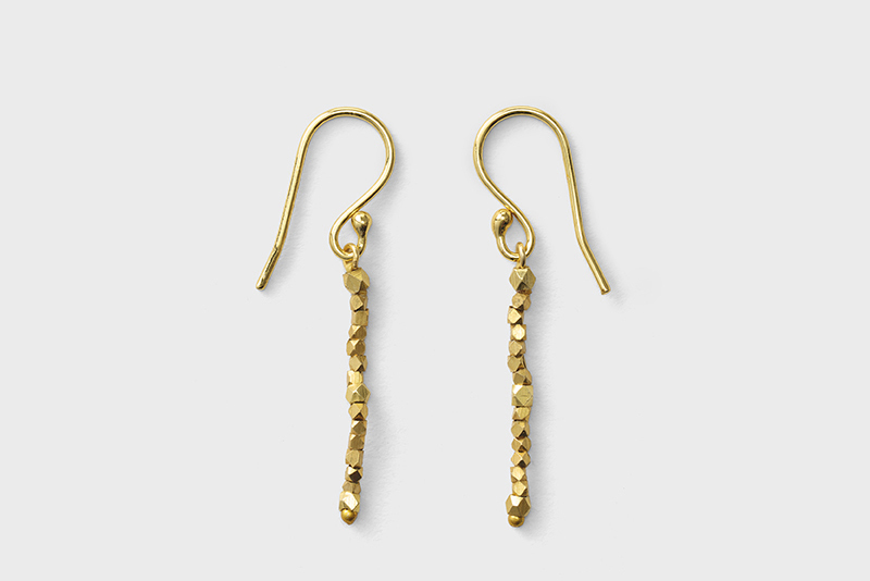 fog linen work - Malu黃銅針式耳環