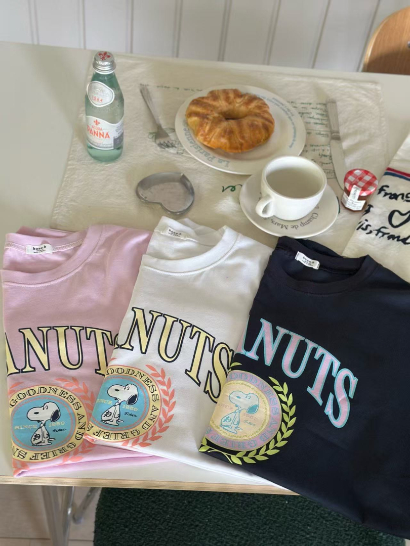 美式校園風印花系列★PEANUTS史努比復古短袖T