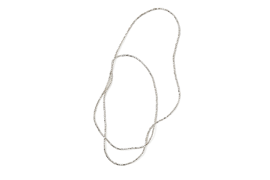 fog linen work -串珠項鍊L 鍍銀