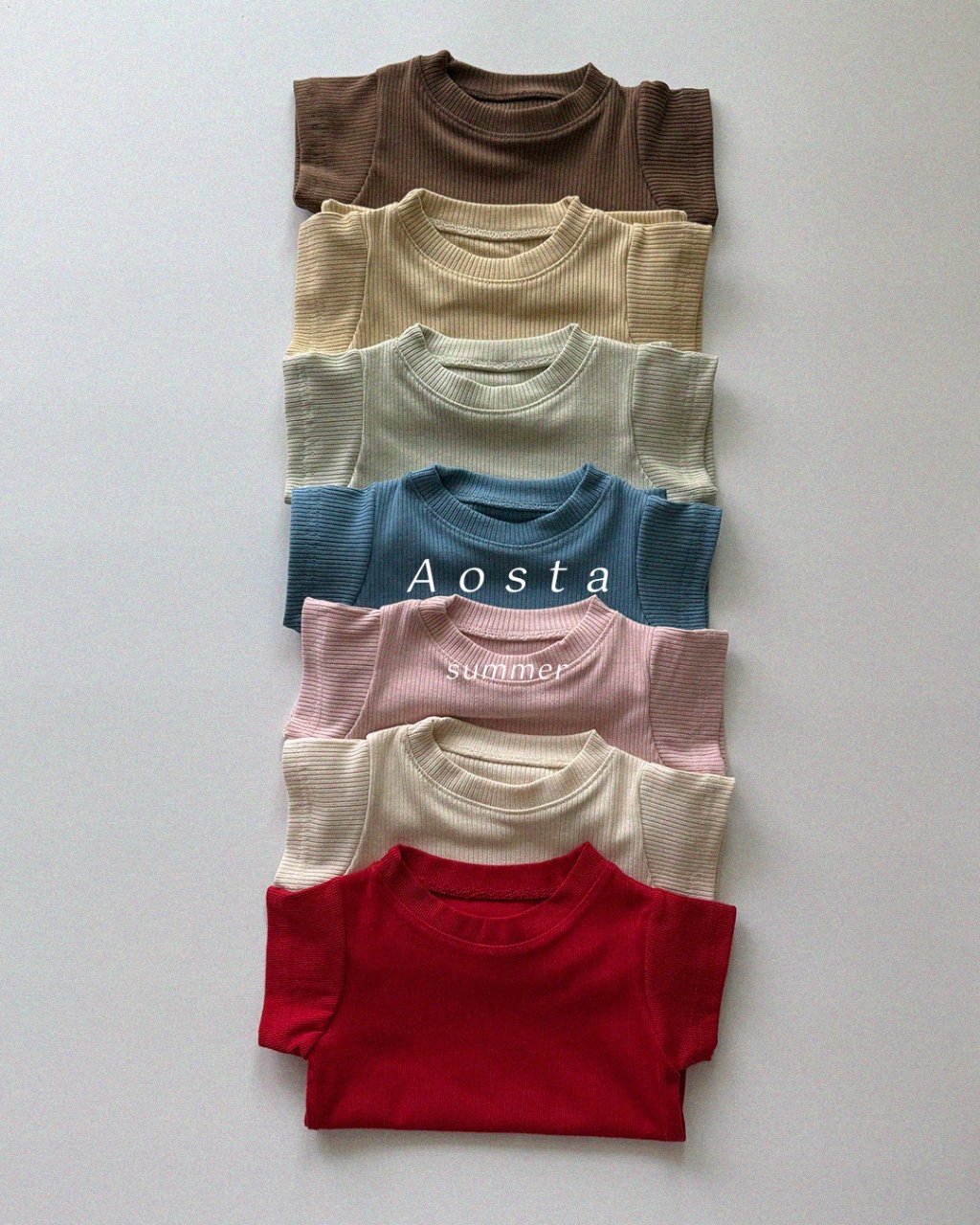 韓國🇰🇷Aosta 日常純色Ｔ恤(S-XXL)