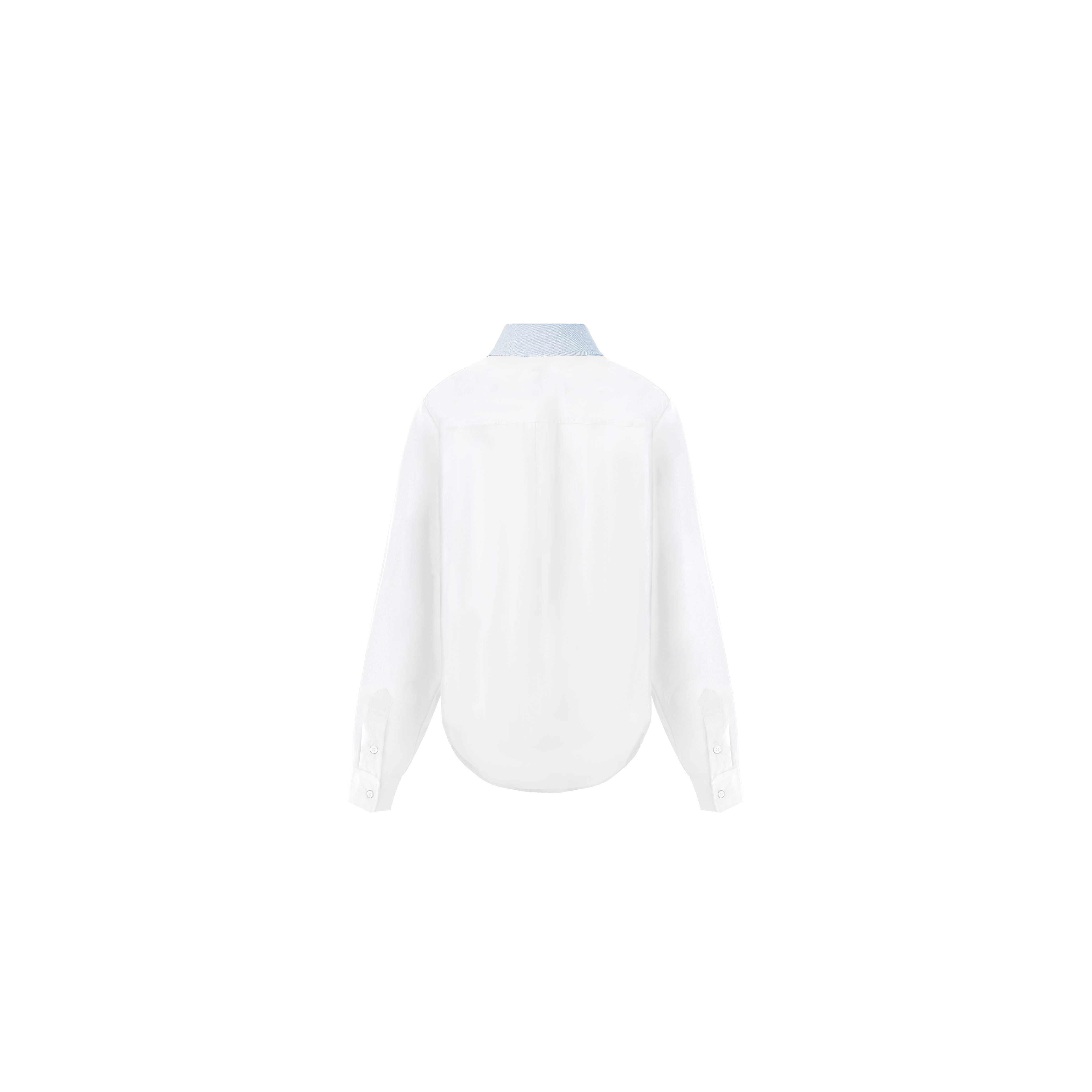 鬆弛感落肩外罩衫 - 月光白