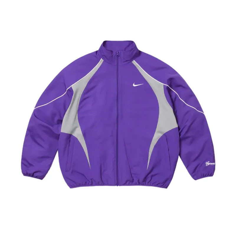 （到貨途中）聯名 Supreme x Nike Track Jacket "Purple" 防風 防潑水 休閒運動外套夾克【HF9622-545】小賈斯汀 Justin Bieber 怪奇比莉 Billie Eilish