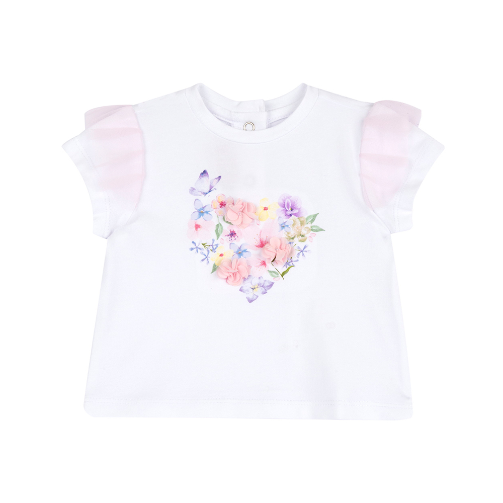 蝴蝶花園-花朵愛心短袖上衣