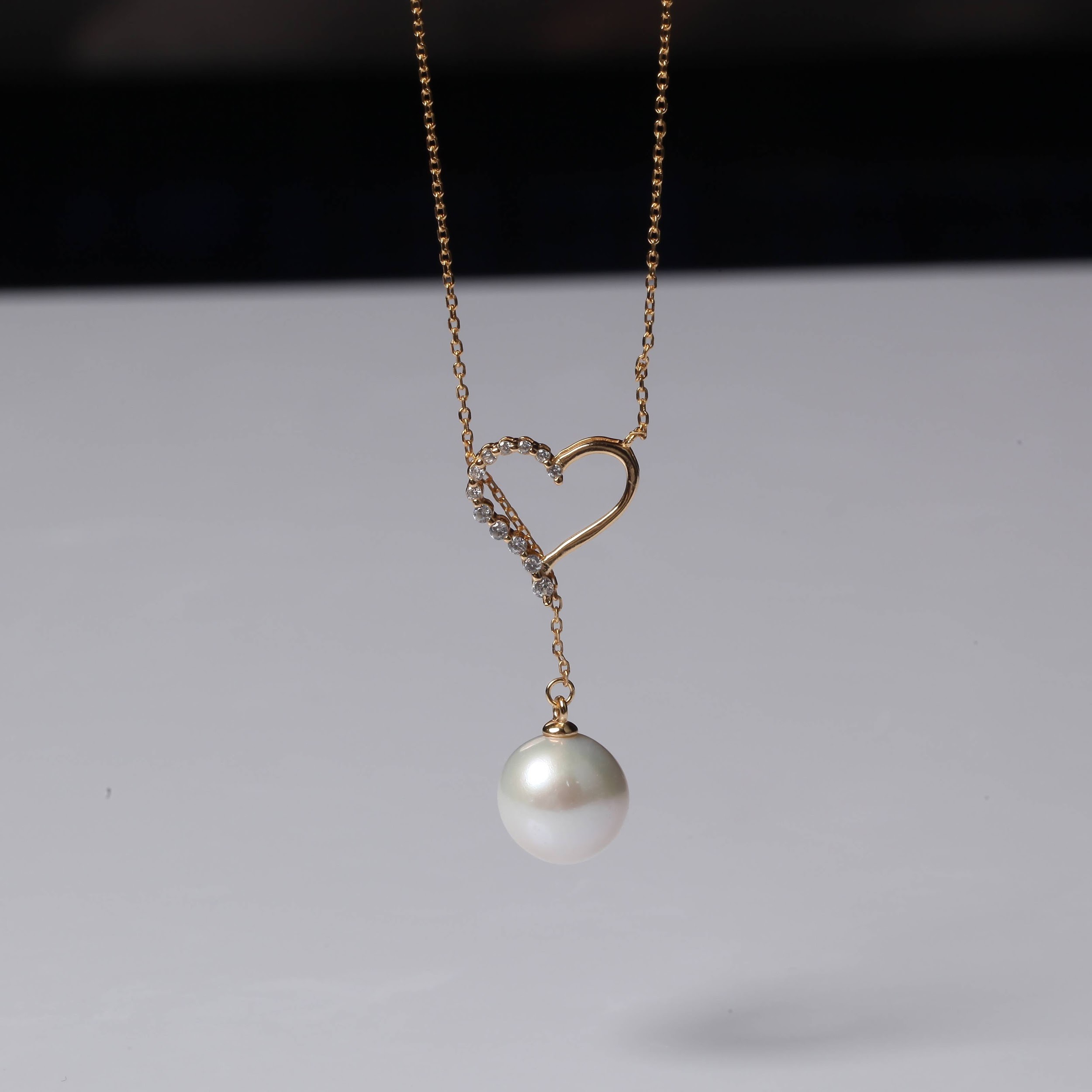 (EC79) 10-11MM天然淡水大白珍珠愛心頸鏈(S925) - #珍珠 #2004PE