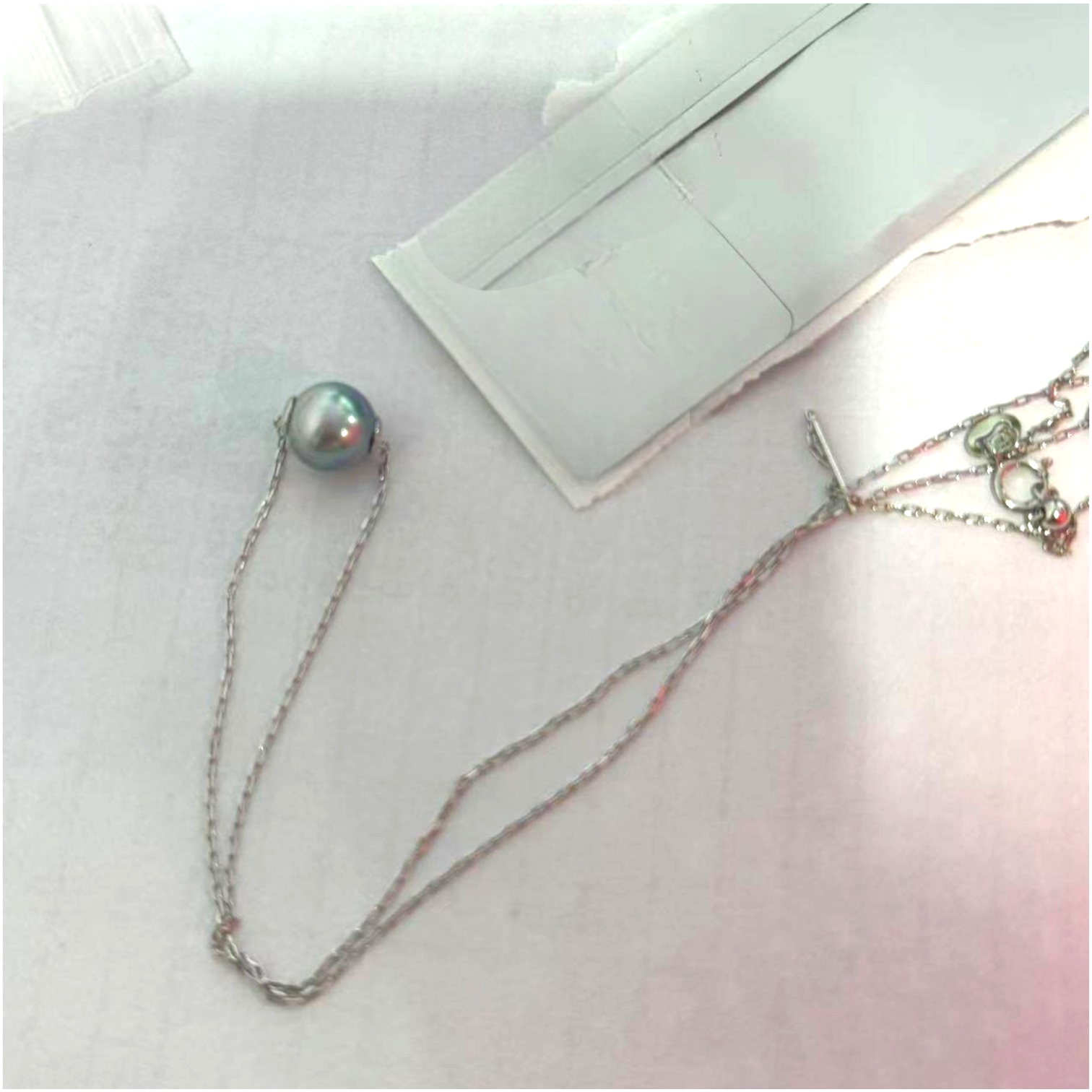 (EC80) 8-8.5MM天然海水真多麻珍珠路路頸鏈(S925) - #珍珠 #2004PE