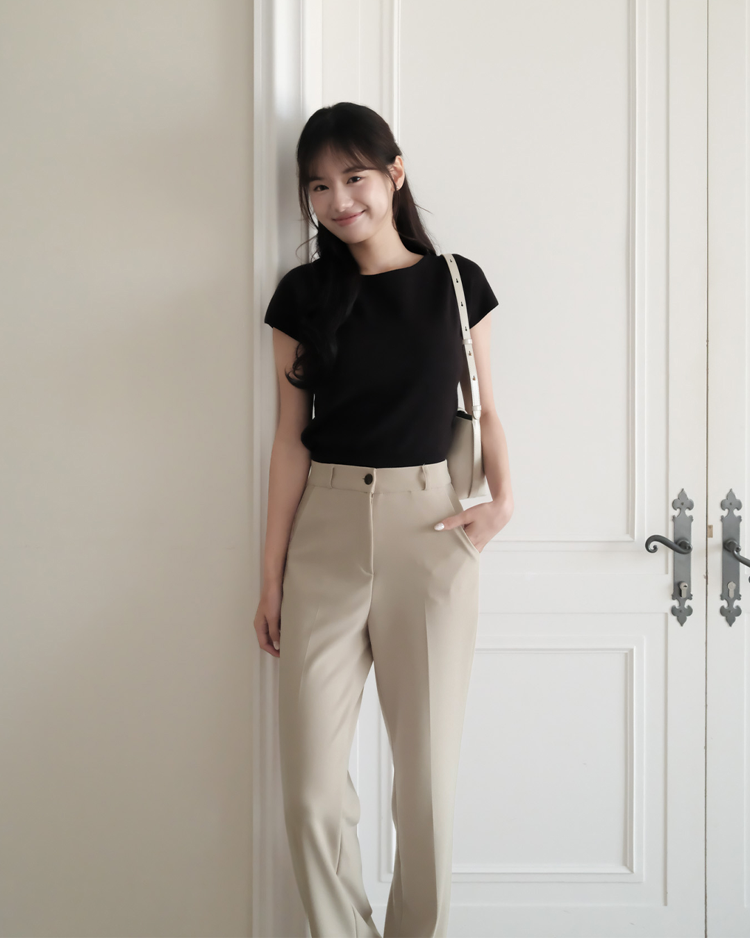 俐落四季百搭西裝直筒褲 ( 1 colors )