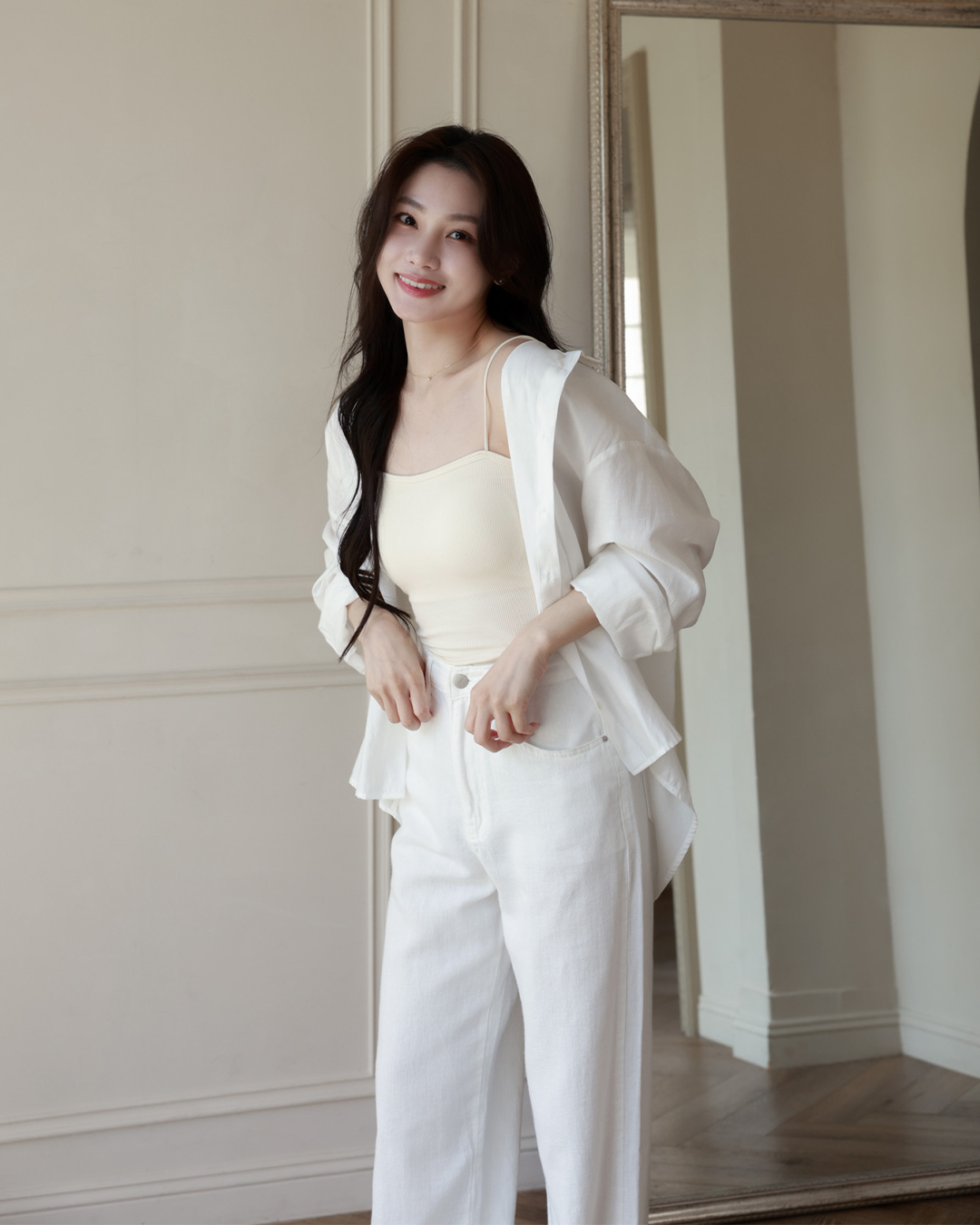 高質感天絲百搭質感寬鬆襯衫 ( 2 colors)