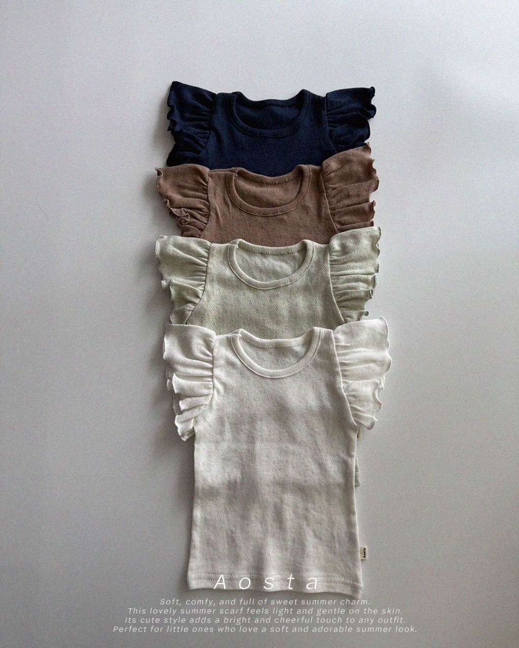 韓國🇰🇷Aosta 透氣鏤空飛袖上衣(S-XXL)