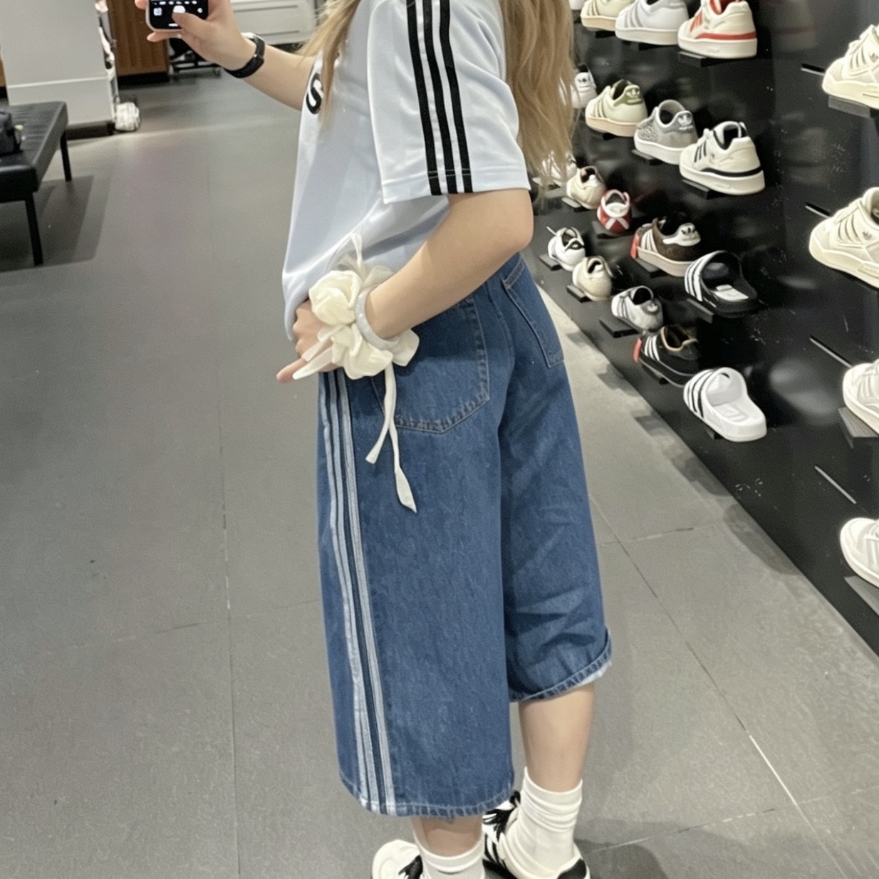 ADIDAS FIREBIRD ADICOLOR 單寧短褲 牛仔布 休閒 KD1500