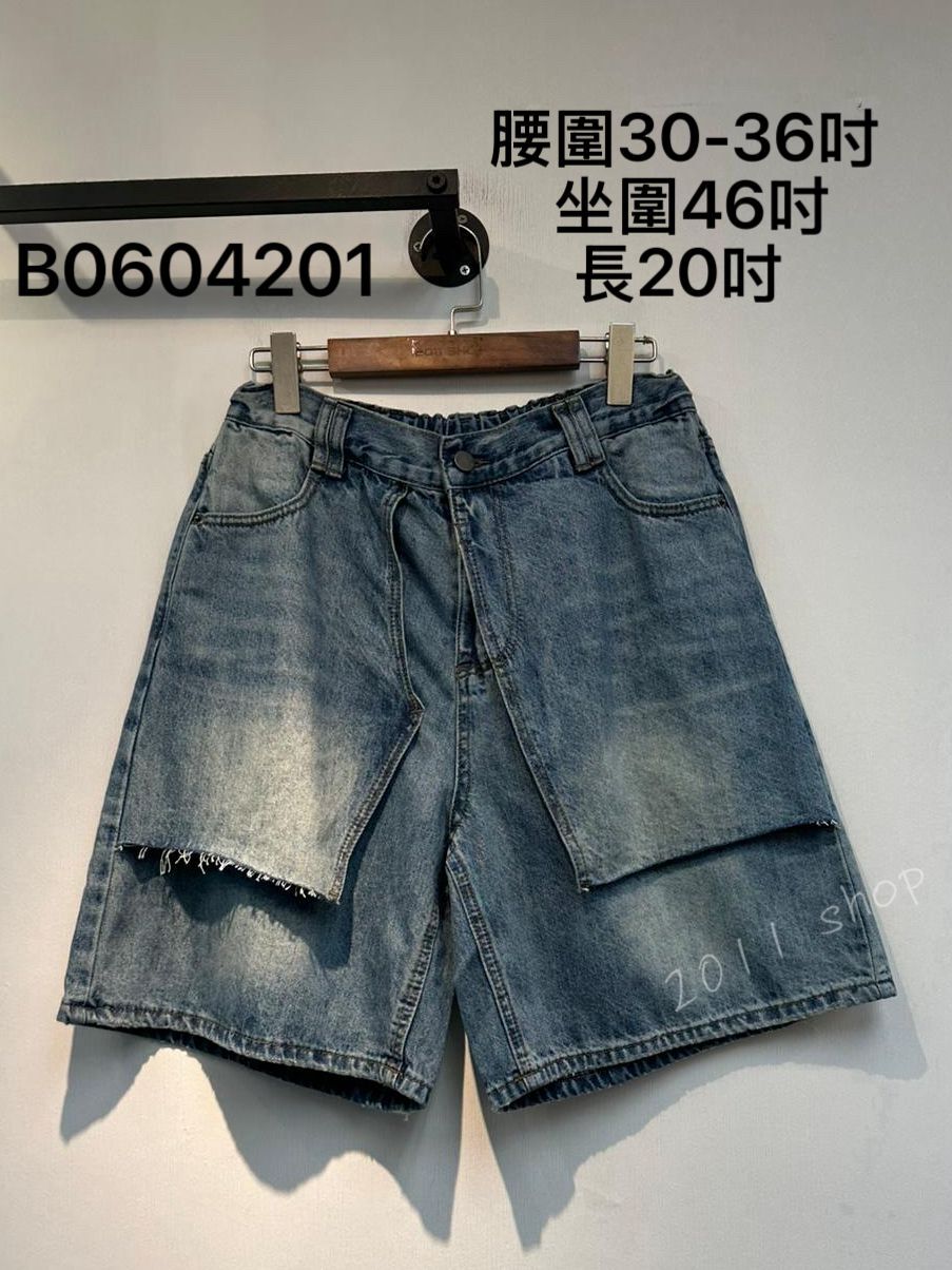 出口日本半橡筋腰層次短褲 腰圍30-36吋  坐圍46吋 長20吋 B0604201