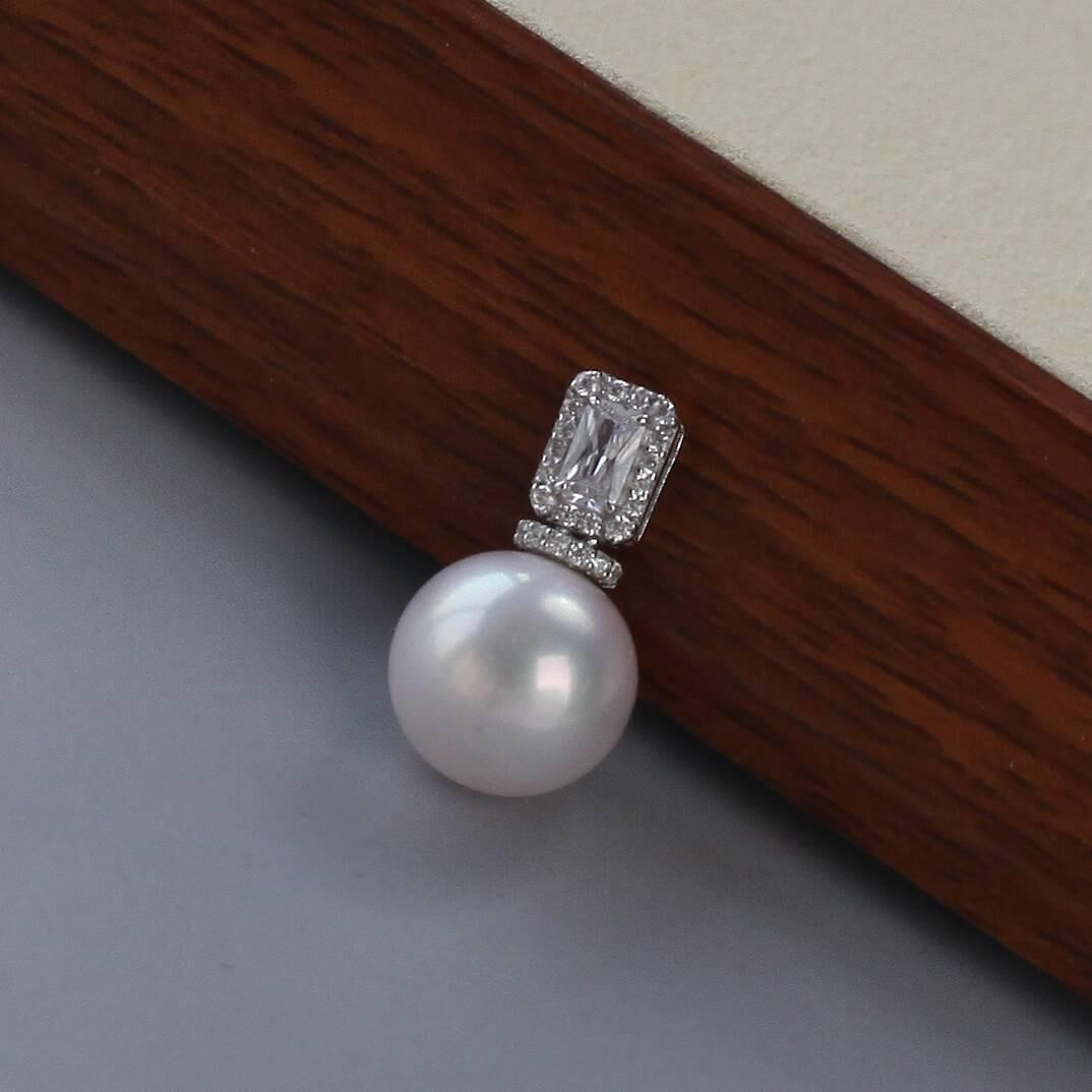 (EC85) 11-12MM天然淡水冰糖珍珠吊墜(S925)(送銀鏈) - #珍珠 #2004PE