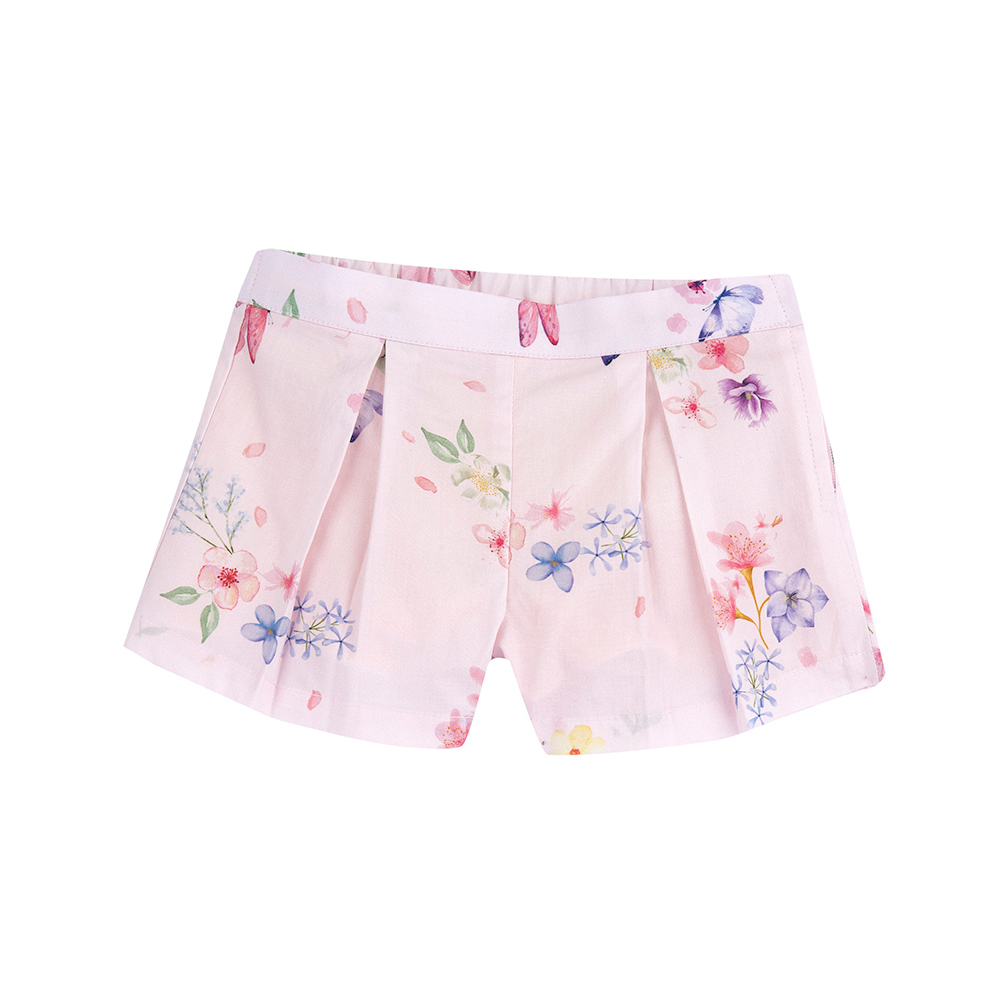 蝴蝶花園-滿版花朵短褲