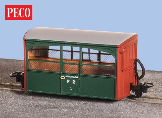 Peco GR-562 OO-9 Bug Box coach Col. Stephens Livery, Zoo car