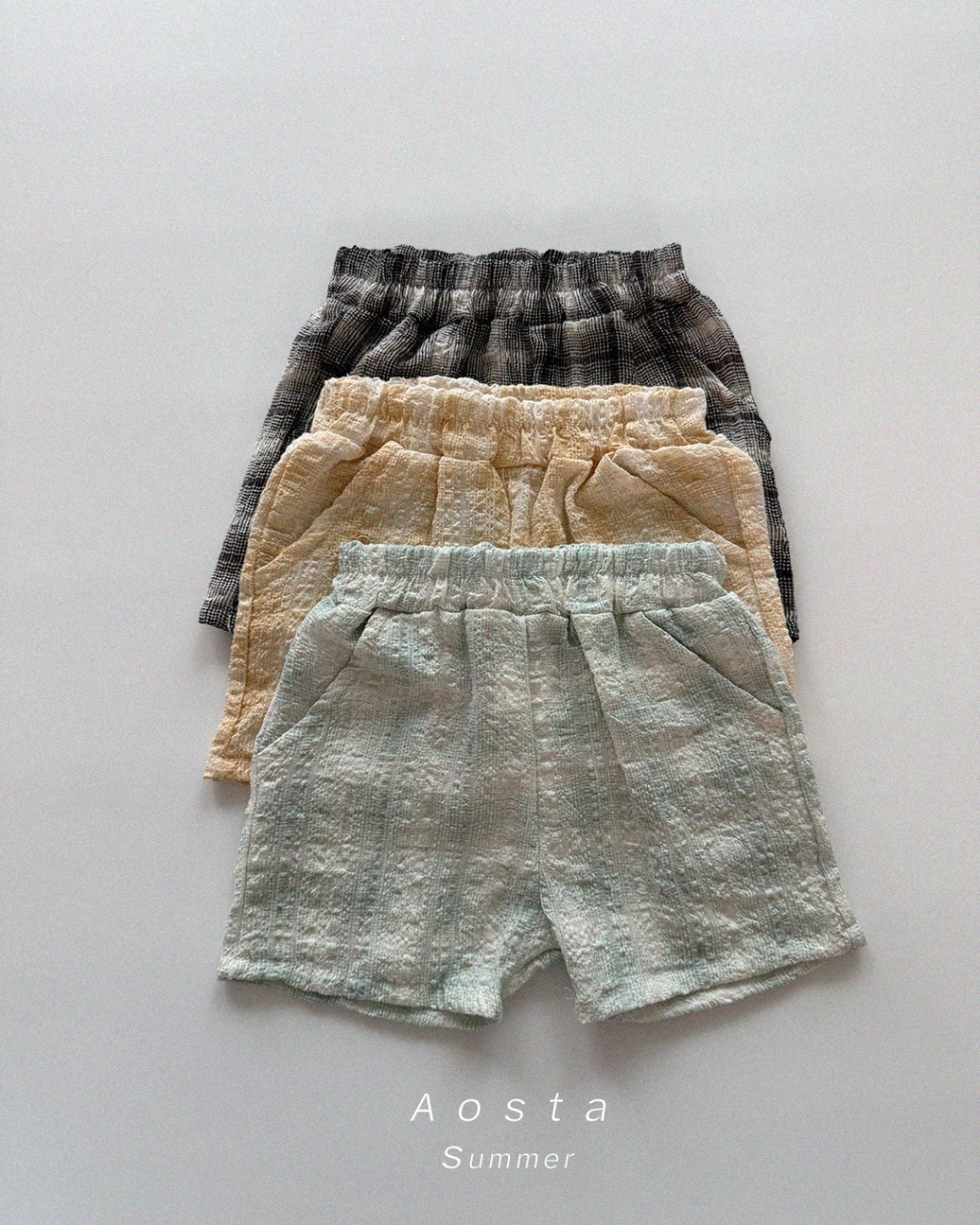 韓國🇰🇷Aosta 格紋皺皺短褲(S-XXL)