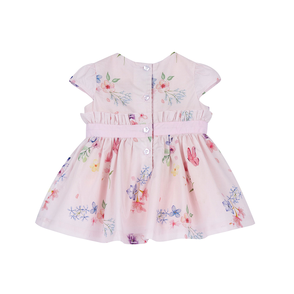 蝴蝶花園-滿版花朵短袖洋裝