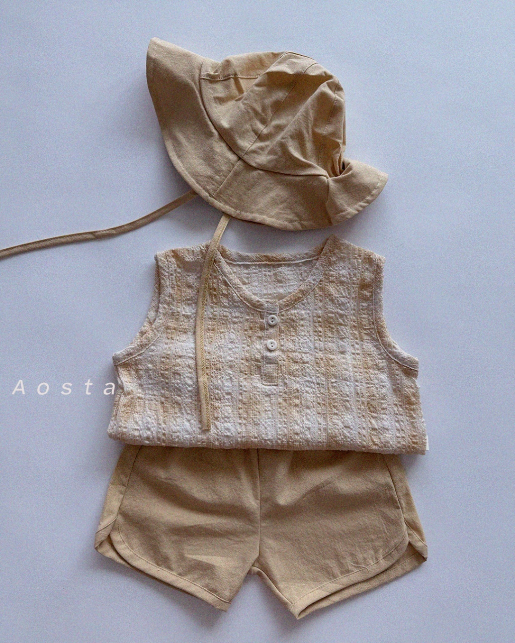 韓國🇰🇷Aosta 格紋皺皺背心(S-XXL)