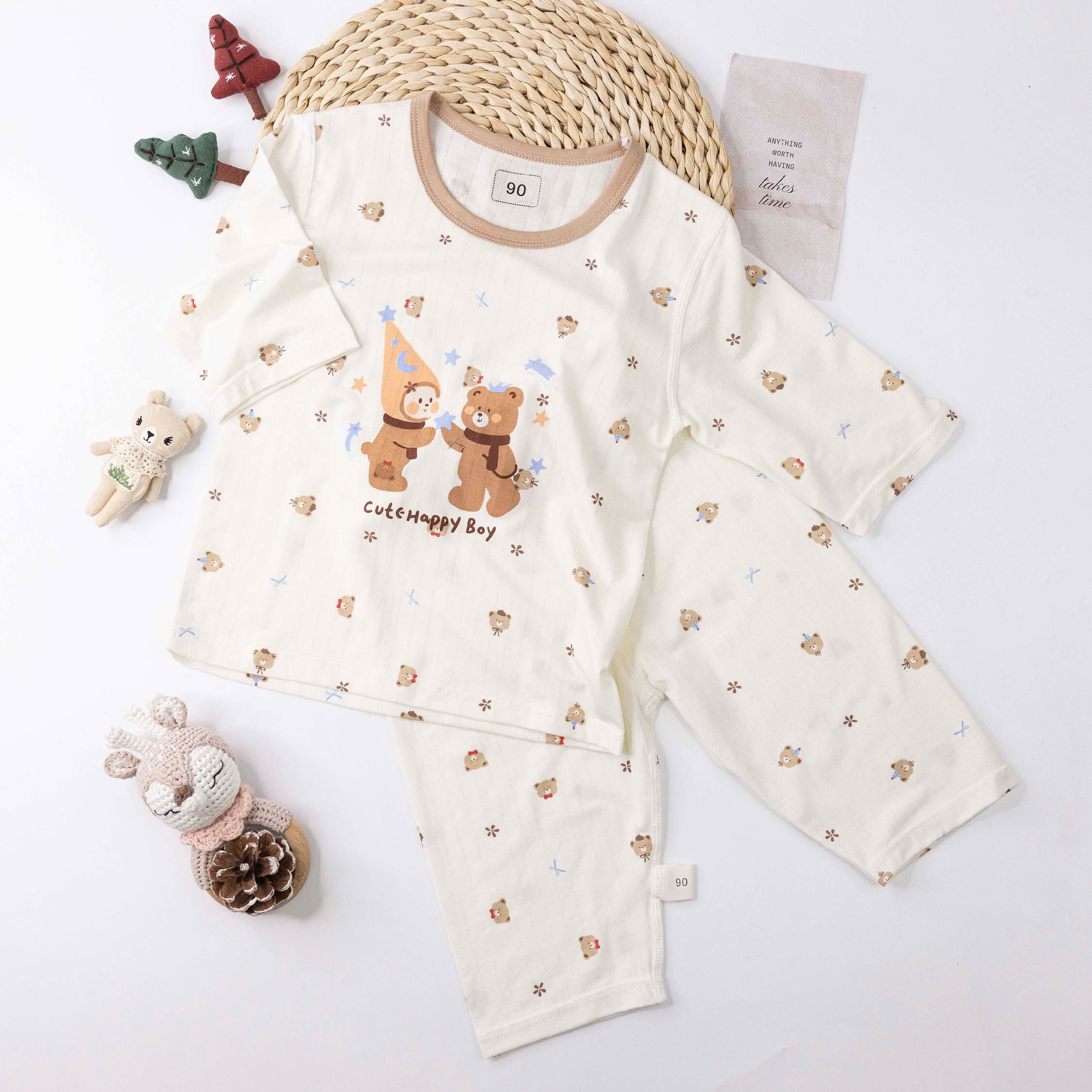 可愛星月熊熊睡衣套裝 (JL6014)