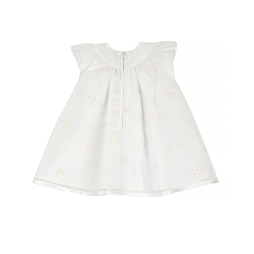 蝴蝶花園-網紗滿版繡花朵荷葉袖洋裝