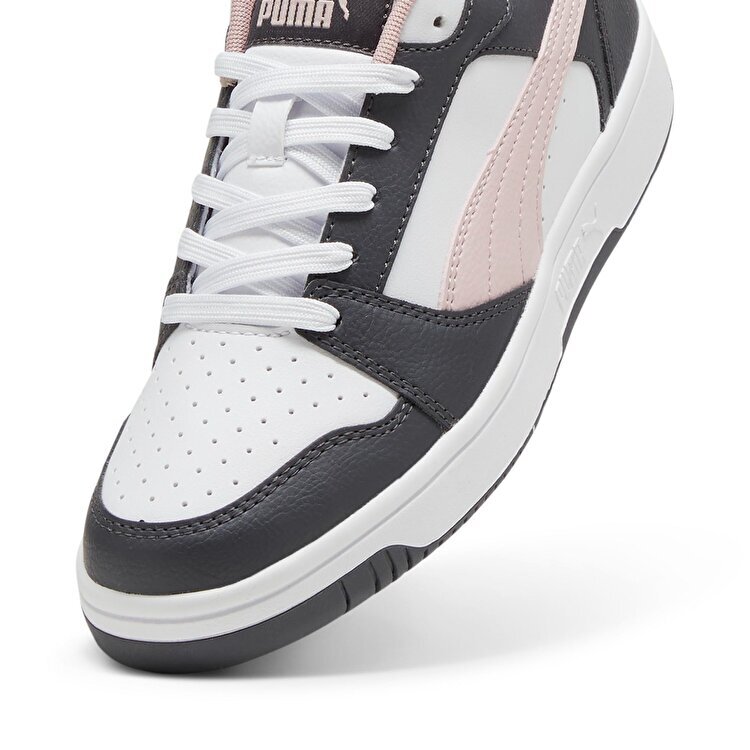 PUMA 休閒鞋 REBOUND V6 LOW 灰白粉 皮革 復古 男女 39232827