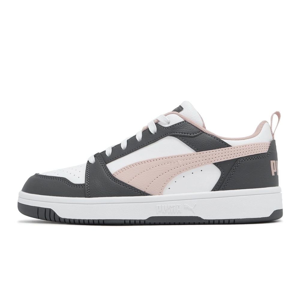 PUMA 休閒鞋 REBOUND V6 LOW 灰白粉 皮革 復古 男女 39232827
