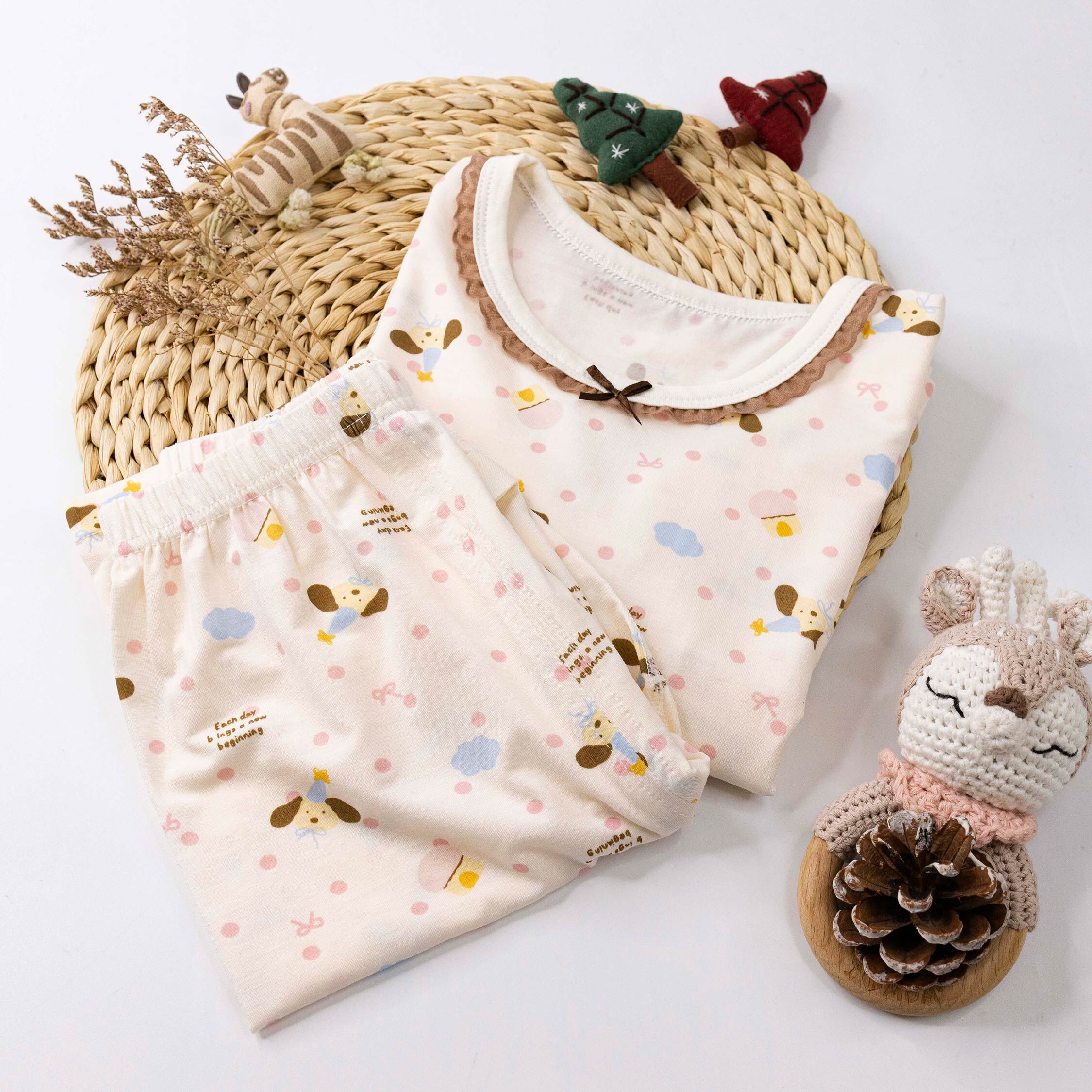 可愛慶生狗狗滿版睡衣套裝 (JL6009)