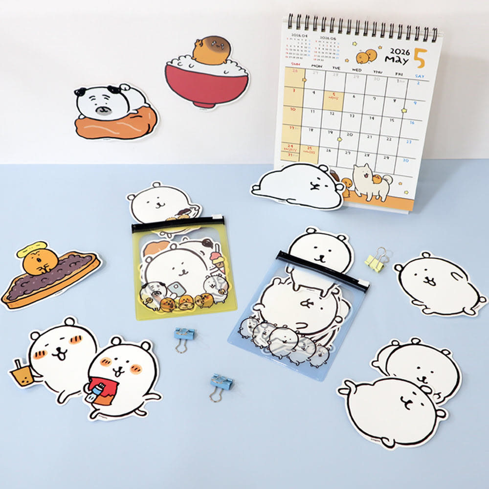 預訂｜韓國限定 白熊 大貼紙8張+夾鍊袋set